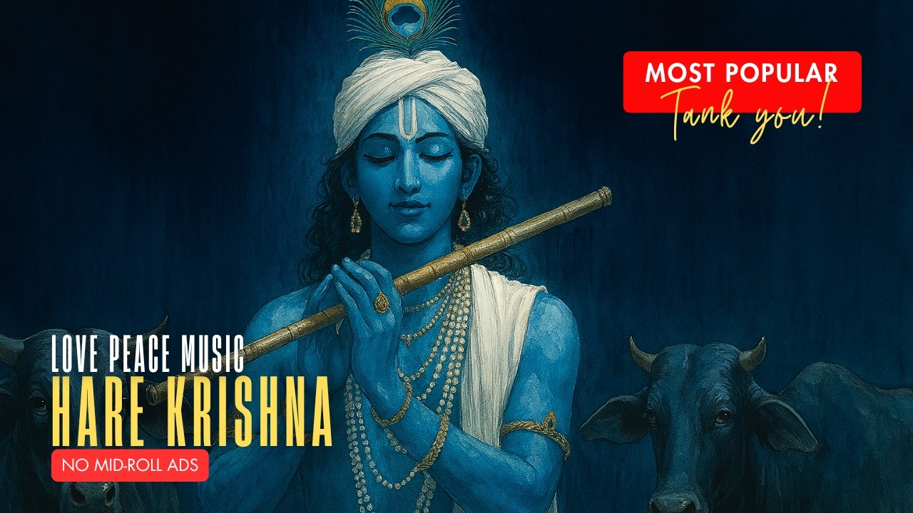 60 Min Beautiful Hare Krishna Mantra with Handpan | Peaceful Ambient Chant for Devotion & Healing