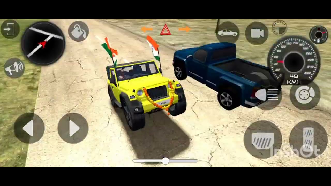 MAHINDRA THAR MODIFIED GAME CARS SIMULATOR 3D ( GADI WALA GAME)( SONG) CARTOON WALA GAME 🎮 MODIFIED