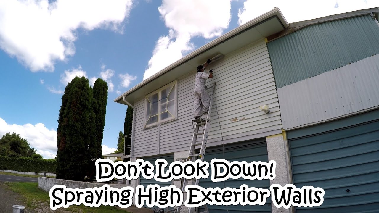 Don’t Look Down! Spraying High Exterior Walls