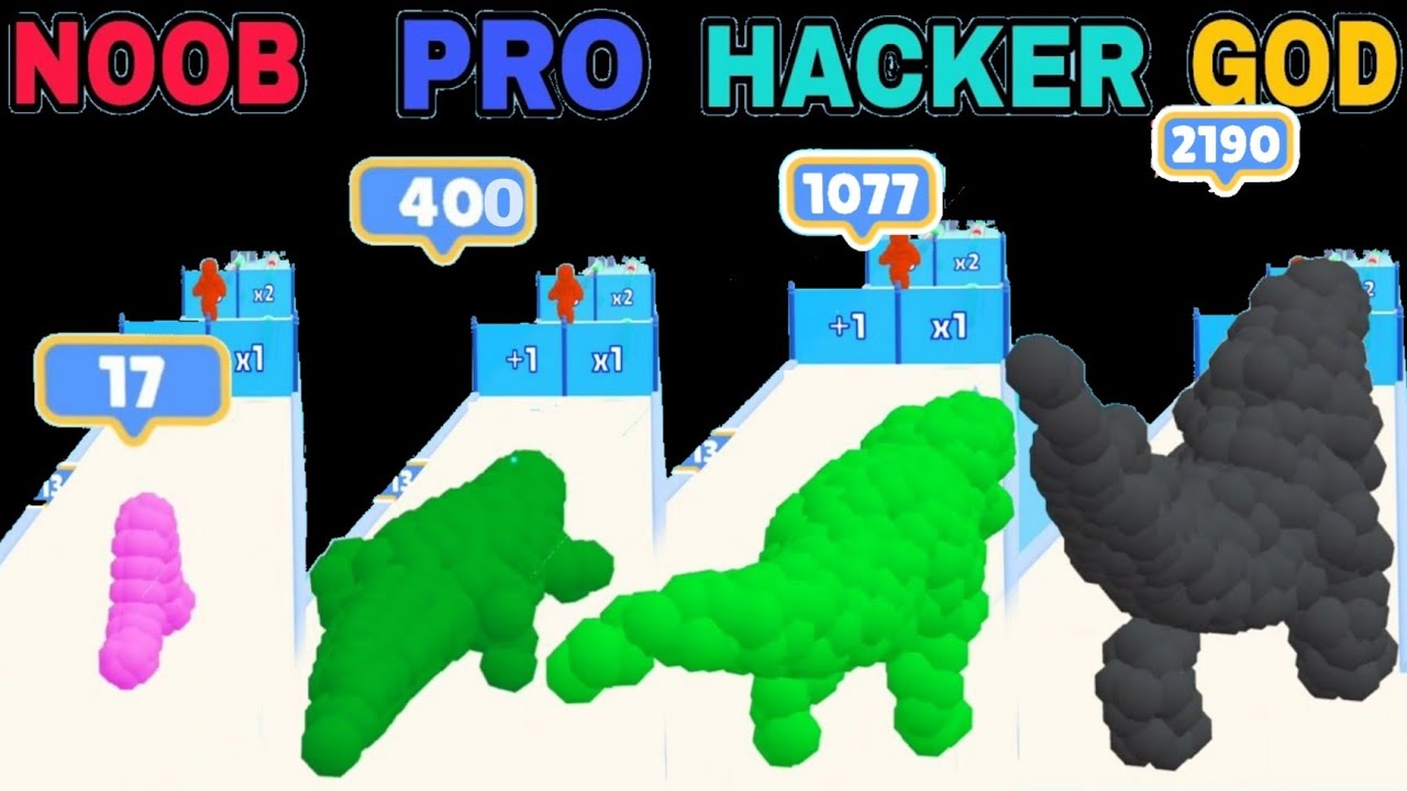 NOOB VS PRO VS HACKER VS GOD Animals Clash 3D. Update