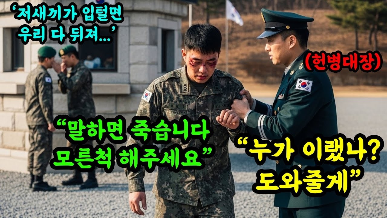 이제 너 아무도 못건드려  휴가가려던 이등병을 차에 태운 헌병대장