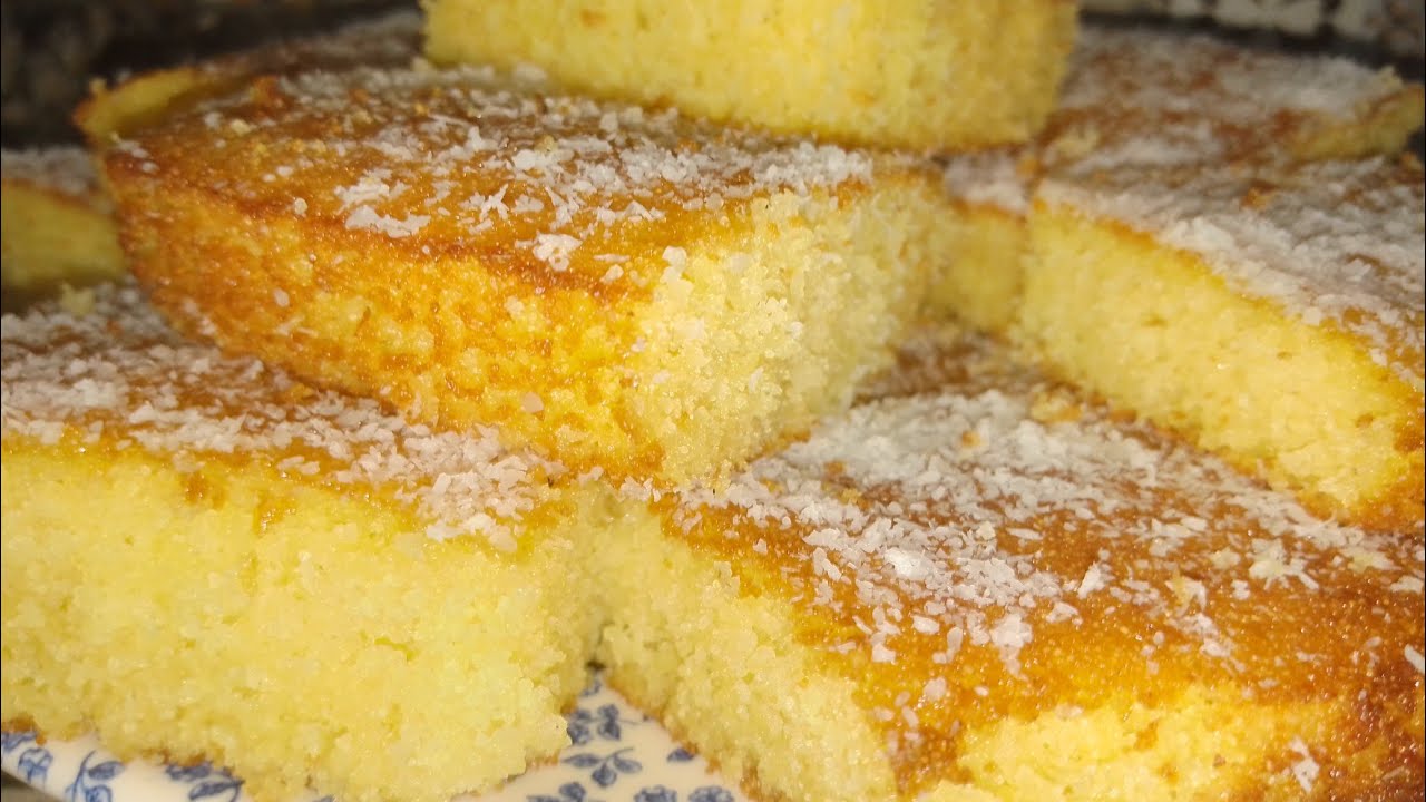 بسبوسة البرتقال في 10 دقائق! 🍊 سر الطراوة المرملة وطعم البرتقال الأصلي!😋