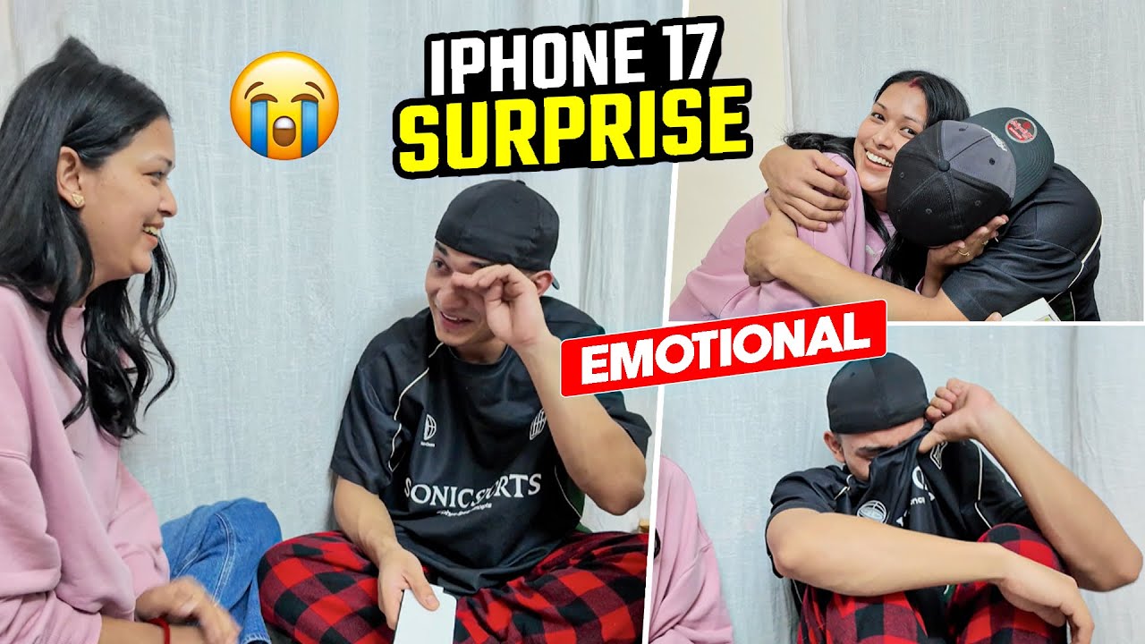 Akash ko Diya IPHONE 17 PRO😍|| he got emotional🥹