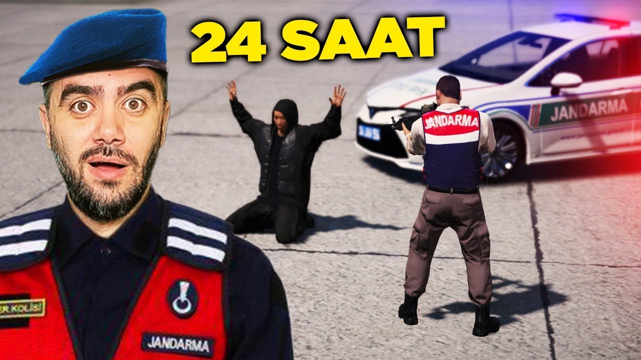 24 SAAT JANDARMA OLDUM ! GTA 5 MODS
