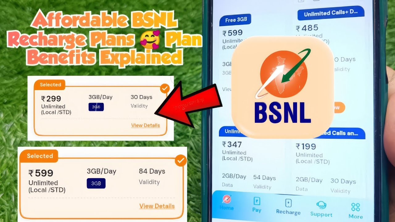 𝗔𝗳𝗳𝗼𝗿𝗱𝗮𝗯𝗹𝗲 𝗕𝗦𝗡𝗟 𝗥𝗲𝗰𝗵𝗮𝗿𝗴𝗲 𝗣𝗹𝗮𝗻𝘀 🥰 | ₹𝟭𝟵𝟵, ₹𝟮𝟵𝟵, ₹𝟯𝟰𝟳, ₹𝟱𝟵𝟵 & ₹𝟵𝟵𝟳 𝗣𝗹𝗮𝗻 𝗕𝗲𝗻𝗲𝗳𝗶𝘁𝘀 𝗘𝘅𝗽𝗹𝗮𝗶𝗻𝗲𝗱