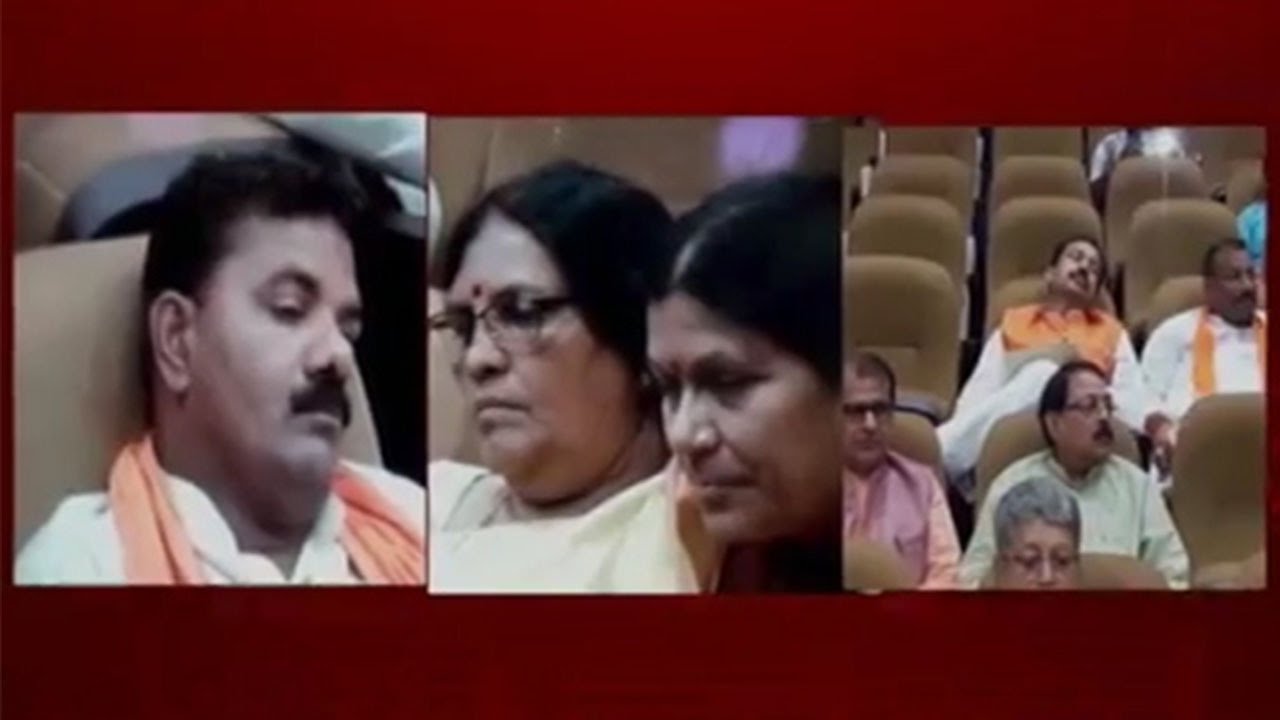UP MLAs caught sleeping in Lok Bhawan