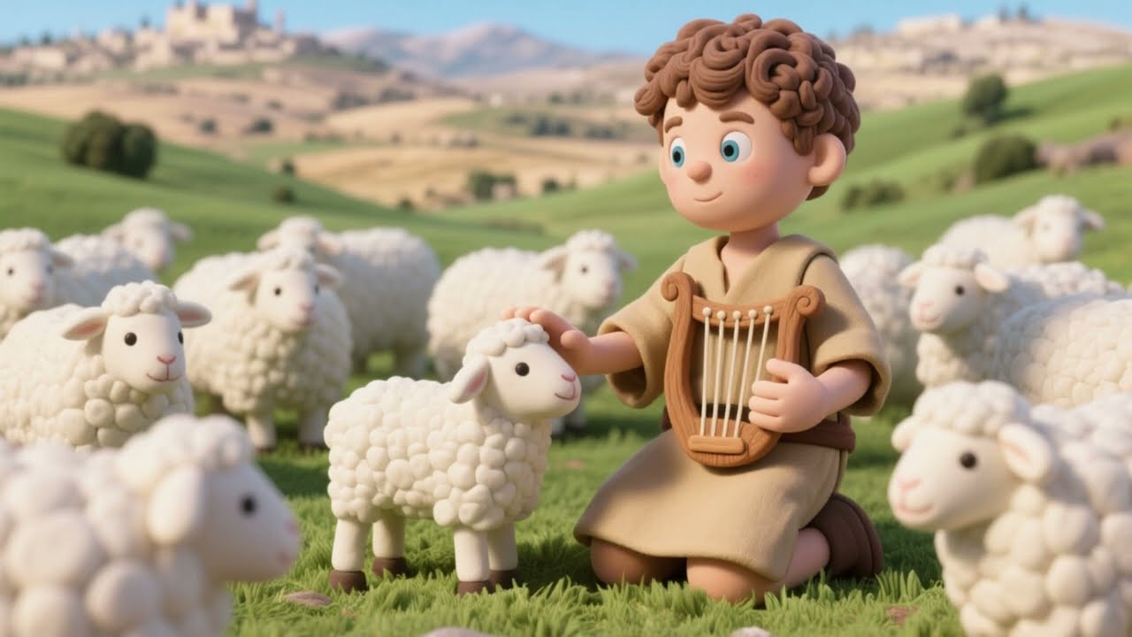 🎵 Davi Confiou em Deus | Música Infantil Bíblica – Coragem e Fé para Crianças