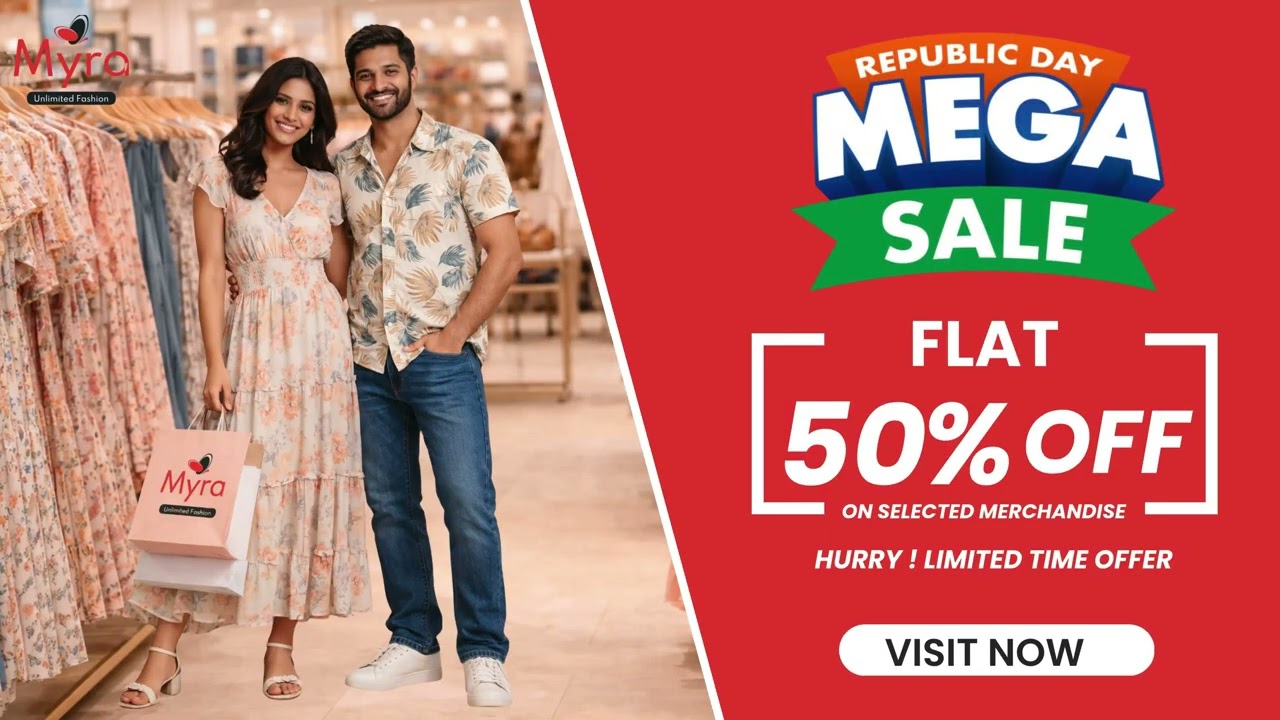 Republic Day Special Offer | 50% OFF on Branded Wear | Limited Time Sale | Myra Unlimited Fashion
