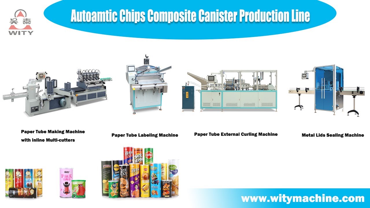 Automatic Chips Composite Canister Production Line | Tube Making | Drying | External Curling