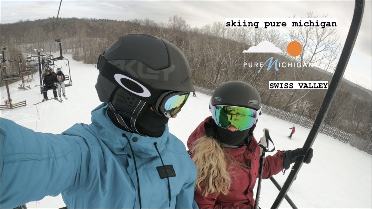 Skiing Swiss Valley, Michigan