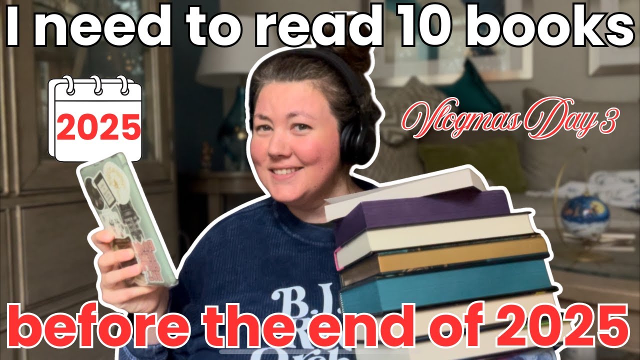 I need to read 10 books before the end of 2025 📚 TBR & Reading Vlog🌲Vlogmas Day 3