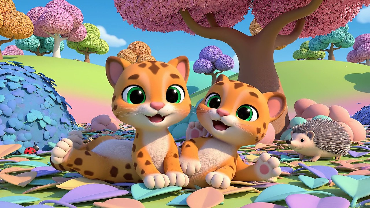 Five Little Ocelots Pounce Pounce Pounce | Wild Animal Song & Counting Rhyme