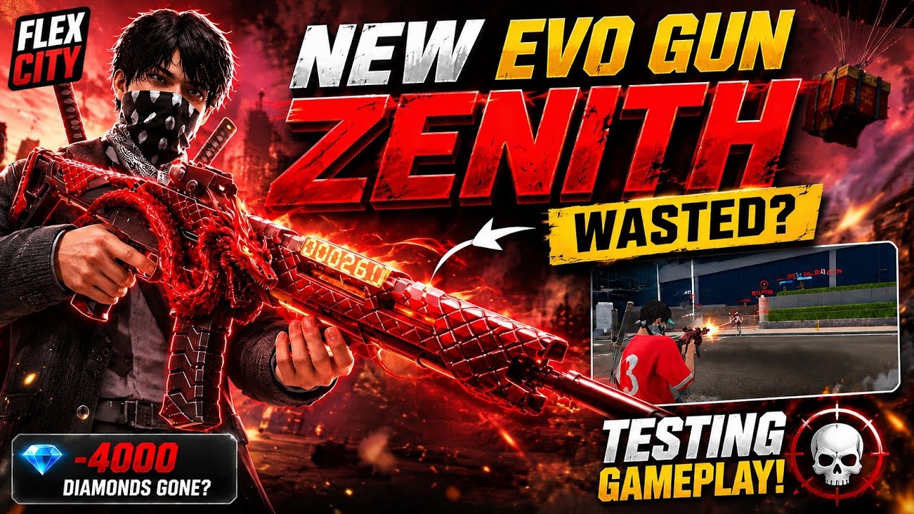 Flex City New Evo Gun ZENITH 🔥 | 4000+ Diamonds Gone? | ZYRO OP 