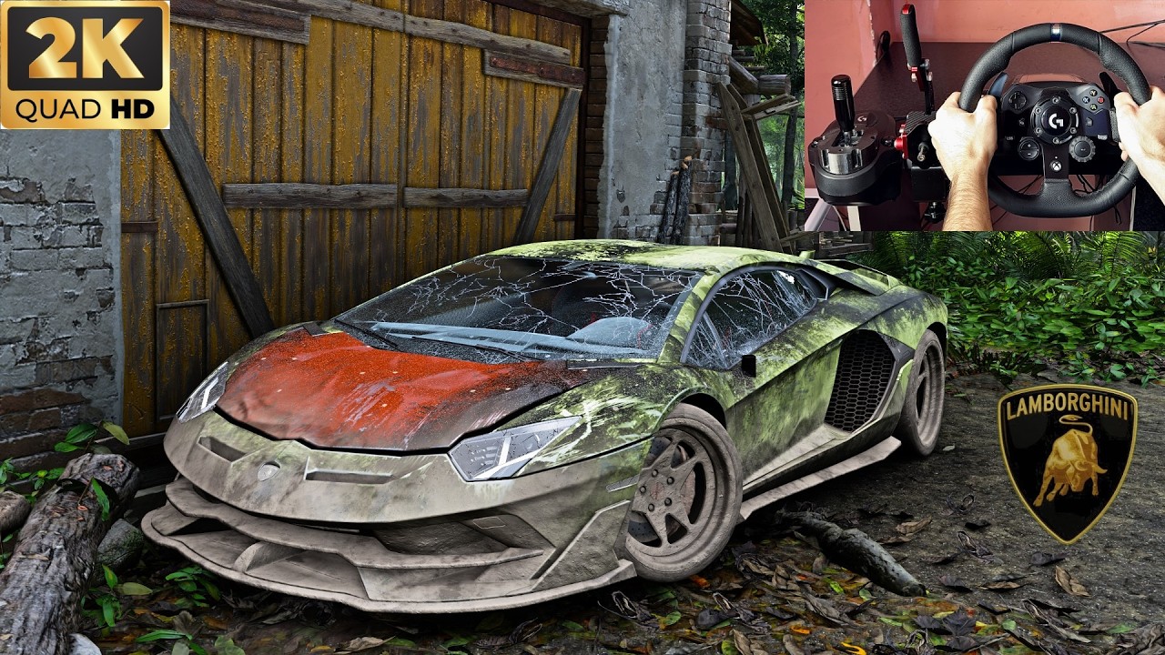 Rebuilding Lamborghini  Aventador SVJ (1173HP) | Forza Horizon 5  Steering Wheel Gameplay