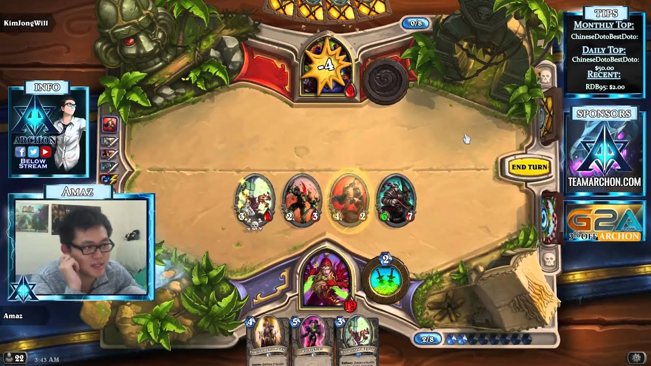 Hearthstone Amaz Playing Rogue Arena With Reno Jackson