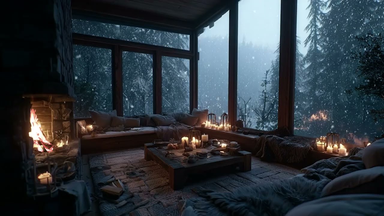 Hearth Glow Piano 🎹🔥 | Peaceful Night Relaxation