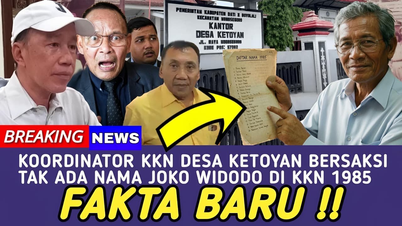DARI DESA KETOYAN BERSAKSI !! KOORDINATOR KKN DESA KETOYAN BERSAKSI TAK ADA NAMA JOKOWI DI KKN 1985