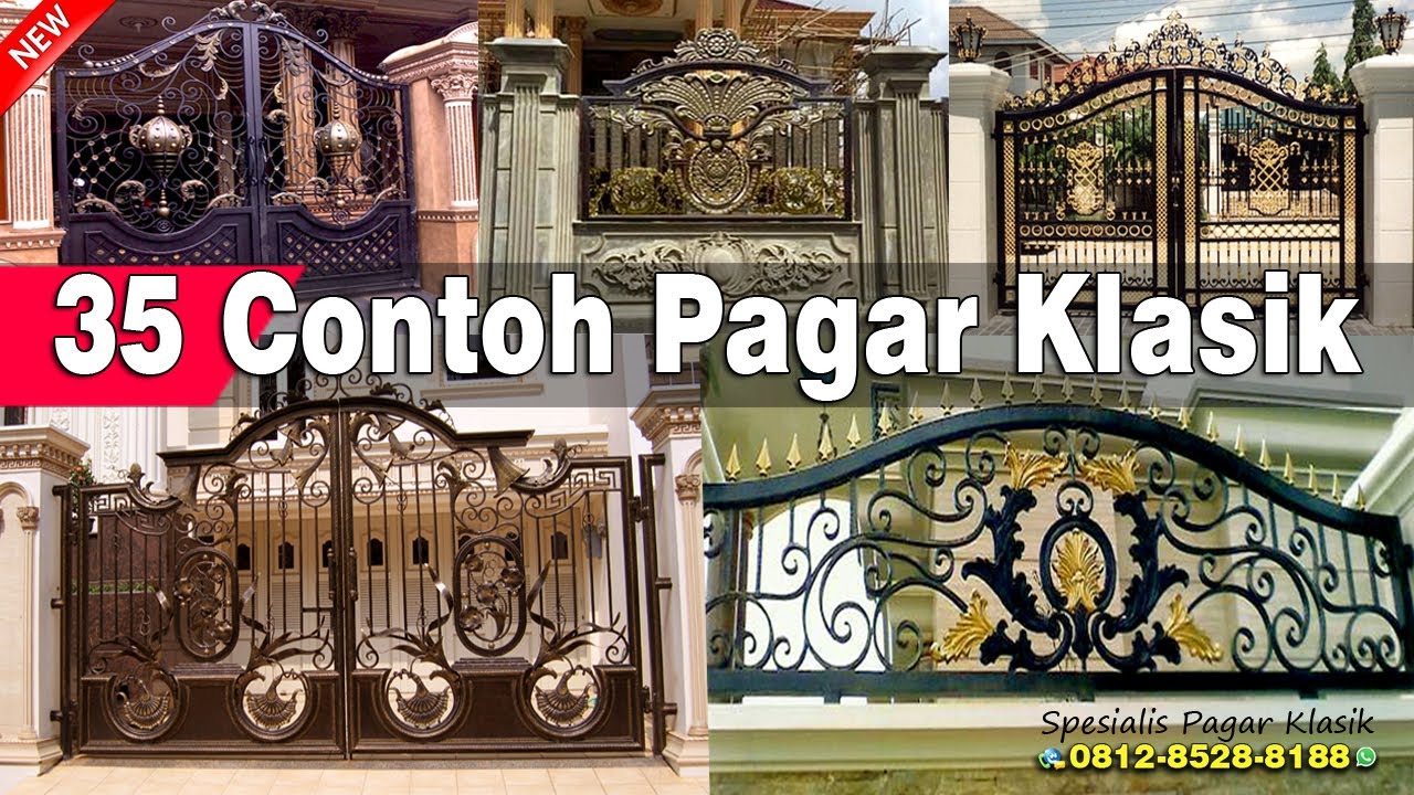 35 Contoh Gambar Desain Pagar Besi Tempa Klasik Terbaru