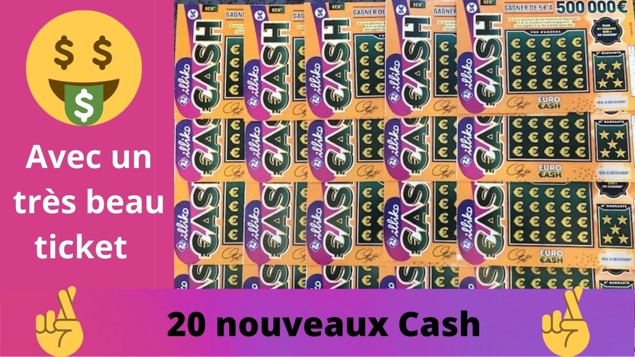 🤞🍀 Grattage du Dimanche ; 20 nouveaux tickets Cash avec un très joli ticket 🍀👍🏼