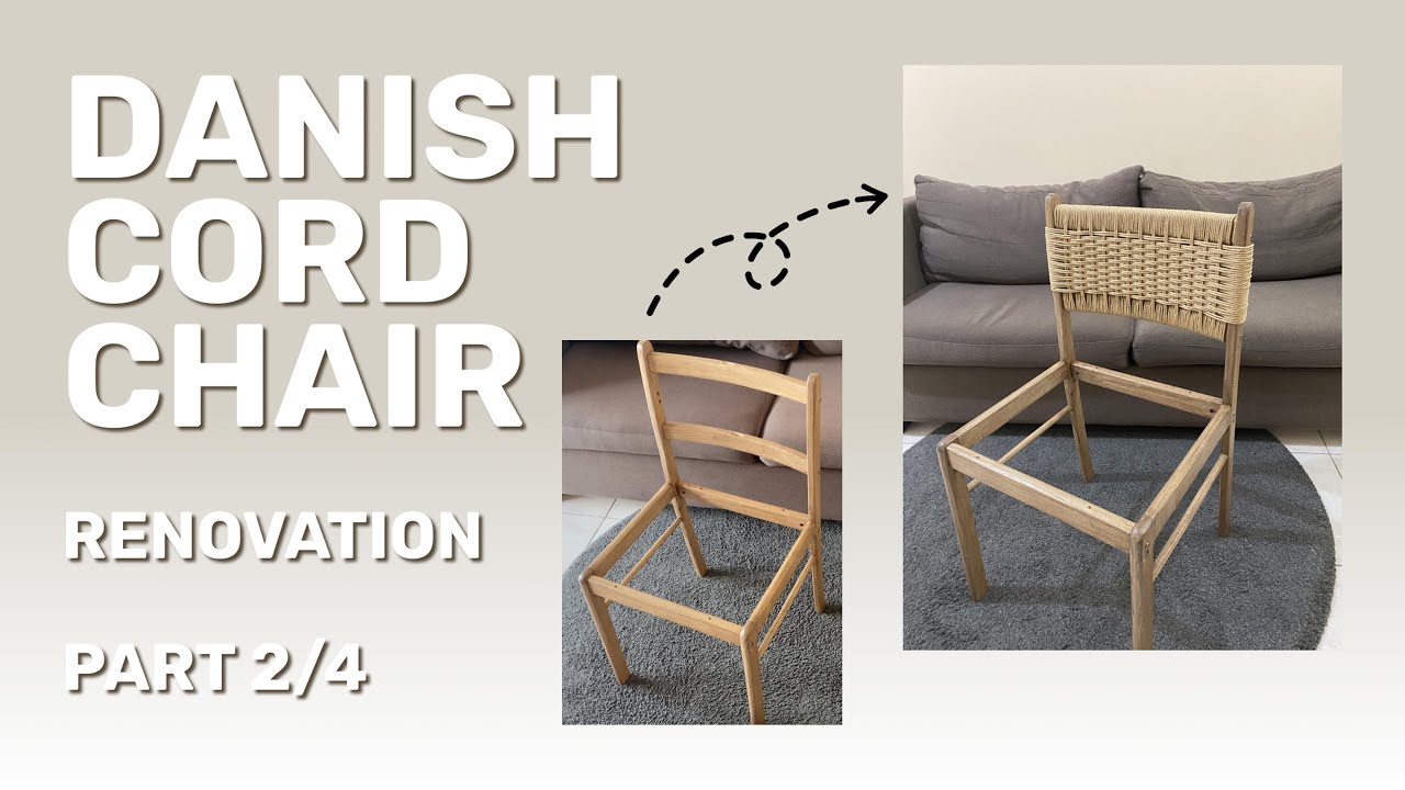 2/4 How to Weave a Chair with Danish Paper Cord | Finishing the Chair Backrest & Hidden Knot Tip