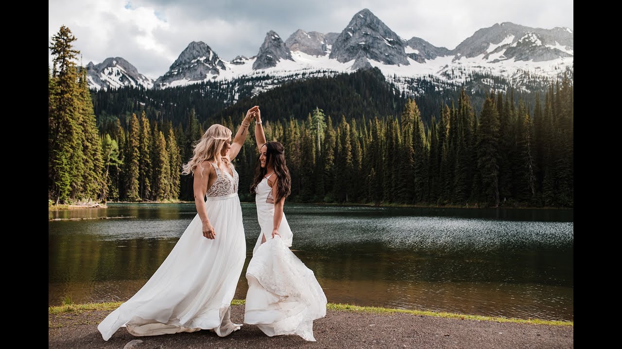 Kristy & Kayla get married at Island lake lodge in Fernie B.C.