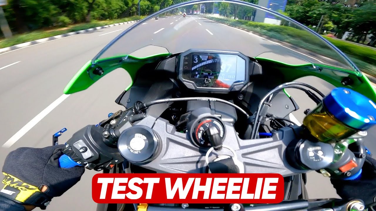 TEST WHEELIE NAIK ZX6R 2024..‼️ KETAGIHAN
