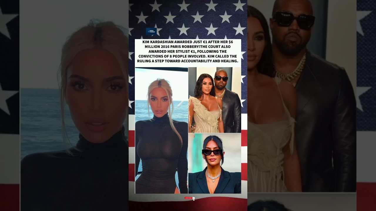 KIM KARDASHIAN AWARDED JUST &euro;1 AFTER $6M PARIS ROBBERY 😳⚖️ #KimKardashian #ParisRobbery #News