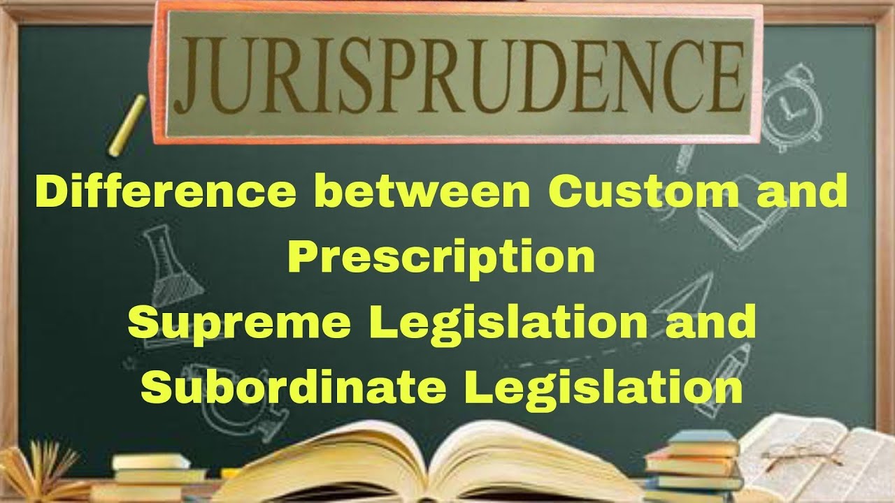 Jurisprudence difference between custom and perception||detail explanation in hindi uppcsj llbballb