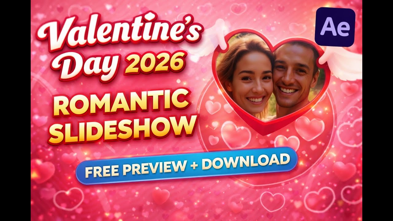 Valentine&rsquo;s Day 2026 &ndash; Romantic Love Intro | After Effects Template -  #valentinesday #couple #video