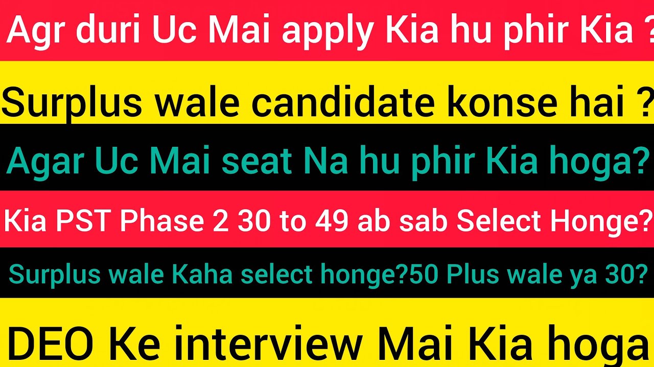 What If There Is No Seat in Your Union Council? | ETEA New Update | ETEA PST Update | ETEA Merit ...