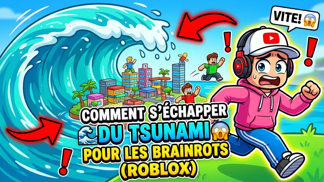 EChappe toi du tsunami pour des brainrots dans steal a brainrot SUR ROBLOX !! #shorts #roblox