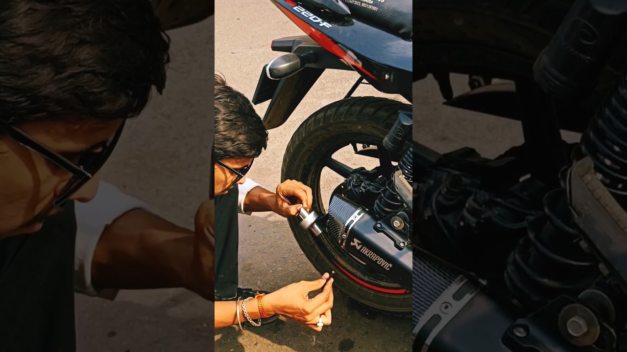 Akrapovic In Pulsar 220f ||   #shortsfeeds