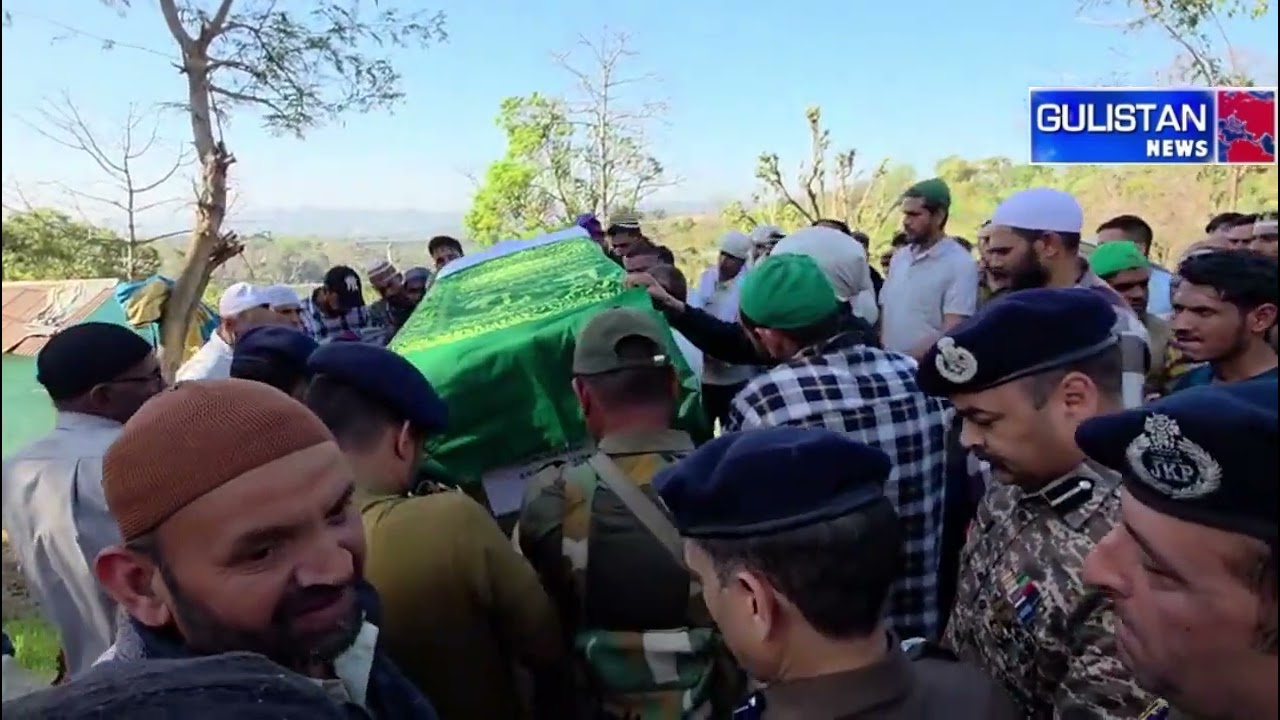 Martyr Policeman Tariq's last rites held with honor in native village Chamba, Reasi.