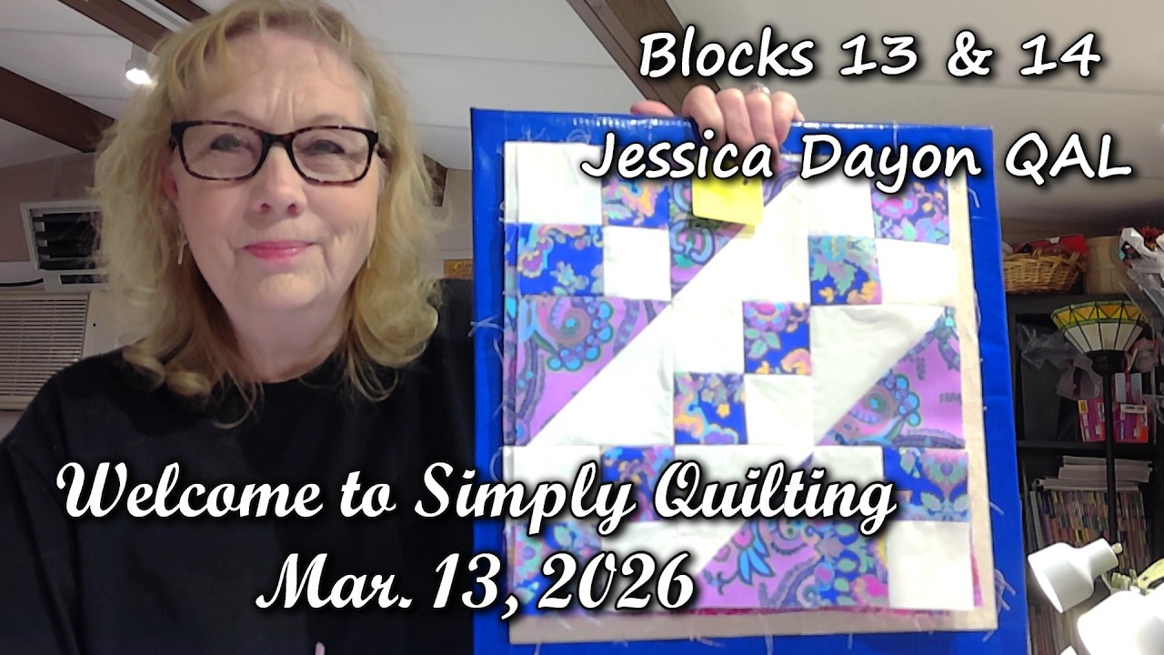 Blocks 13 and 14 of the Scrappy Sampler by Jessica Dayon @simplyquiltingwithnancysanders