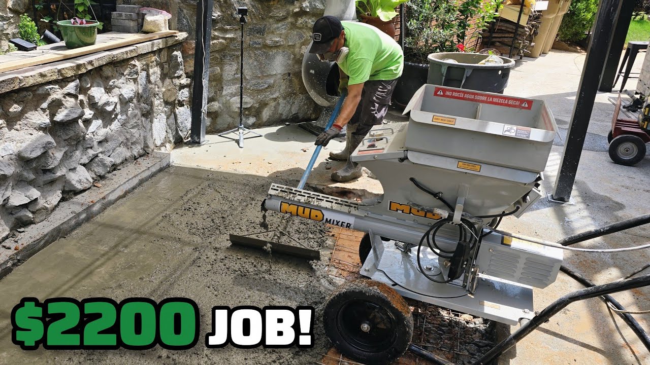 We Got Hired To Pour Some Concrete With The New Mud Mixer!