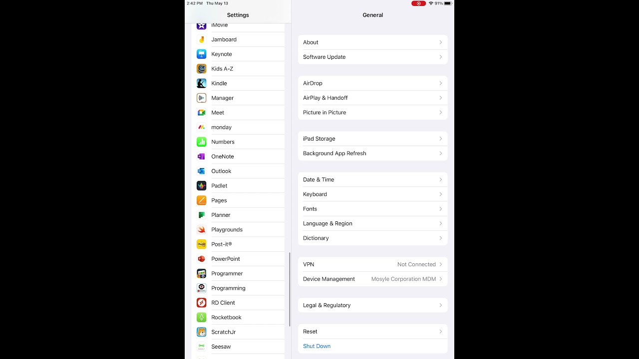Enable app access to camera and mic on iPad