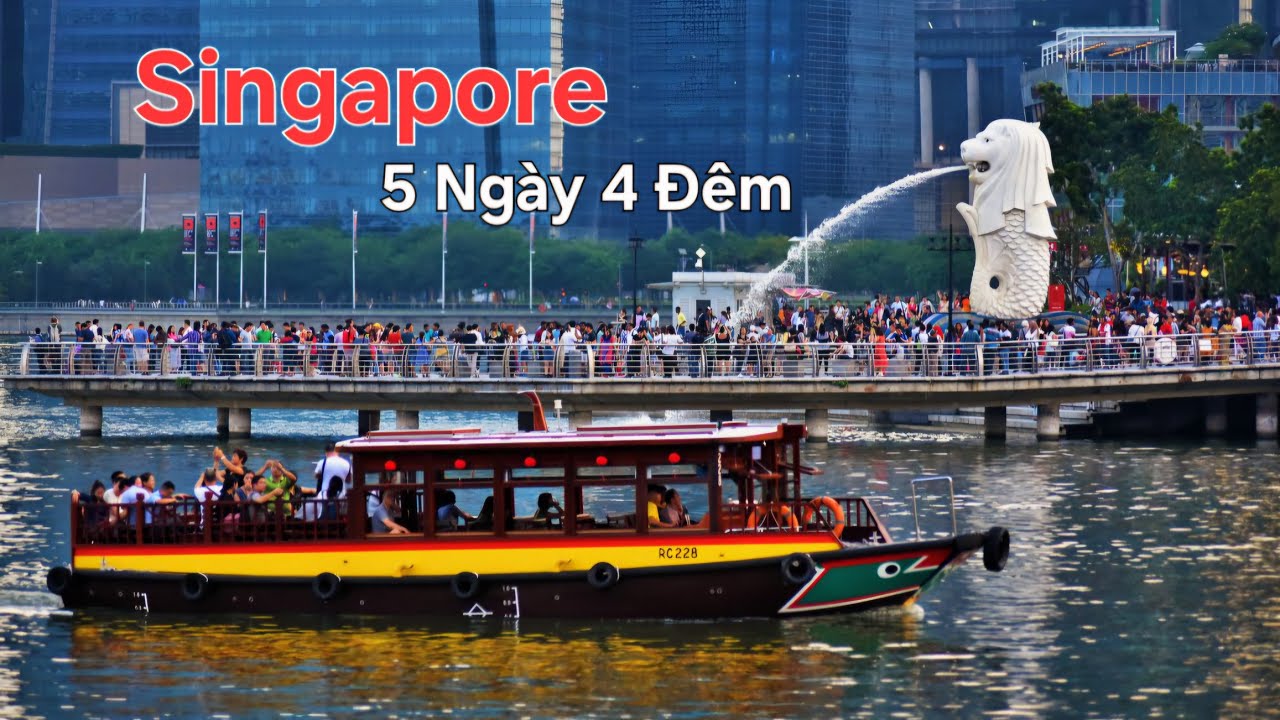 Du Lịch Singapore & Malaysia 5N4D tập 2 Thuyền Du Lịch trên Sông Singapore Động Cơ Điện