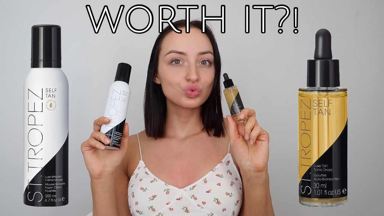 St.Tropez Tan Tonic Glow Drops & Luxe Whipped Crème Mousse Honest Self Tan Review + Demo!