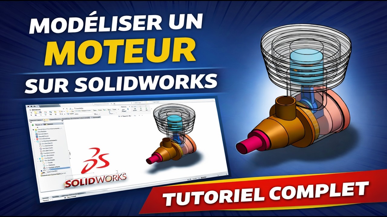 Modélisation d’un Moteur sur SolidWorks | Tutoriel Complet Pas à Pas