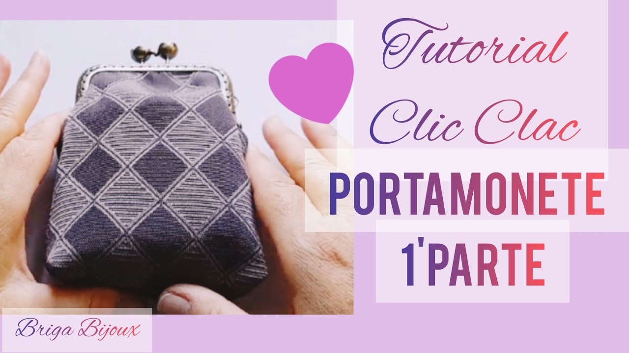 DIY chiusura borsello clic clac rettangolare, come fare il cartamodello - Collaborazione Beebeecraft