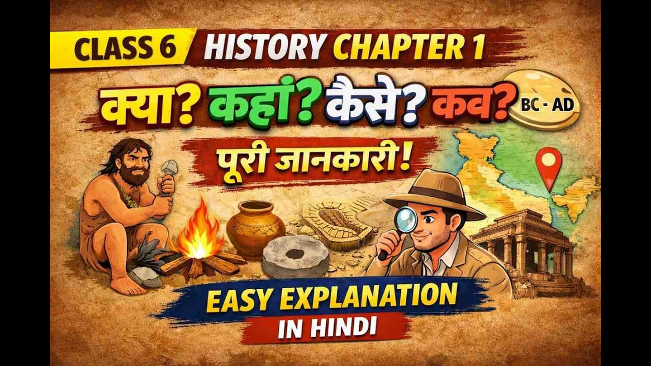 Class 6 History Chapter 1 | What, Where, How and When? | Full Explanation in Hindi