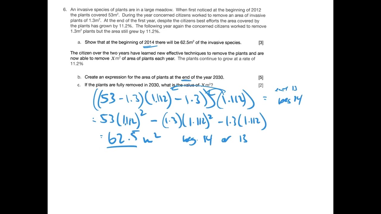 IB MAI HL Seq and Series test 2023A -infinte geometric