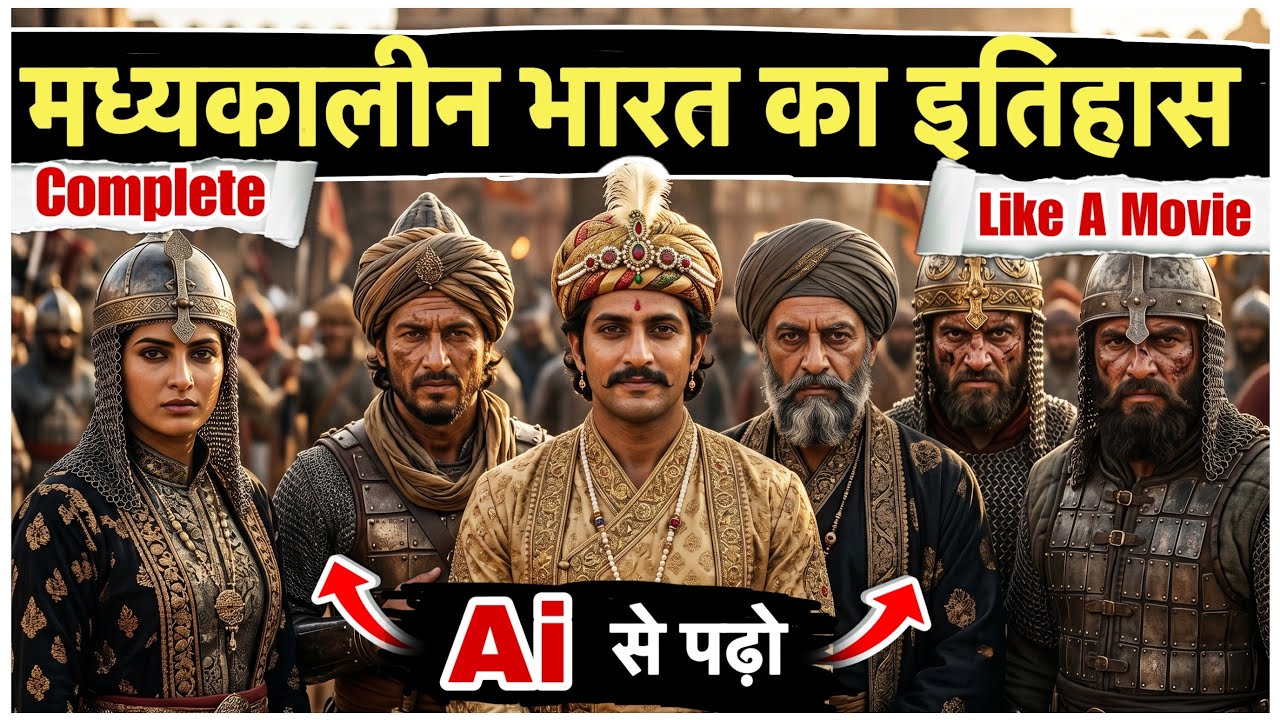 Ai से पढ़ो Complete Medieval India History ONE SHOT || मध्यकालीन भारत का इतिहास | Ai Movie #aihistory