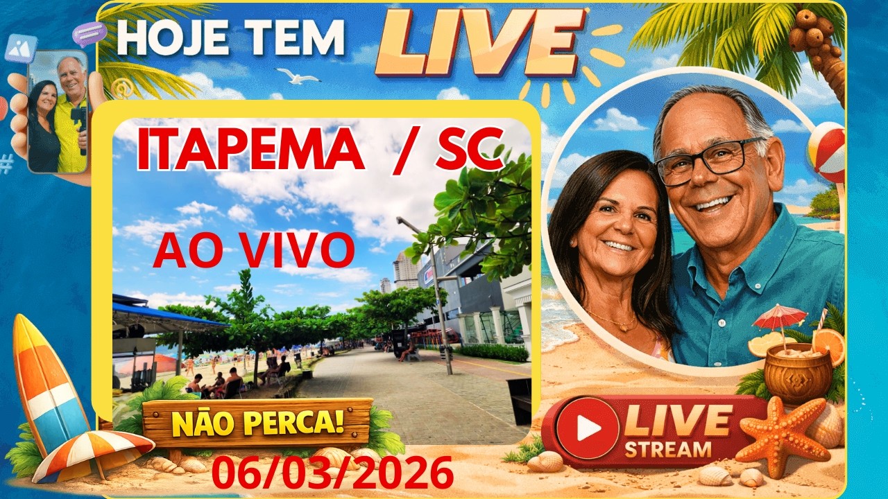 ITAPEMA / SC  FINALIZANDO A SEXTA FEIRA. VEM RELAXAR COM O SOM DO MAR    06/03/2026     18:30h