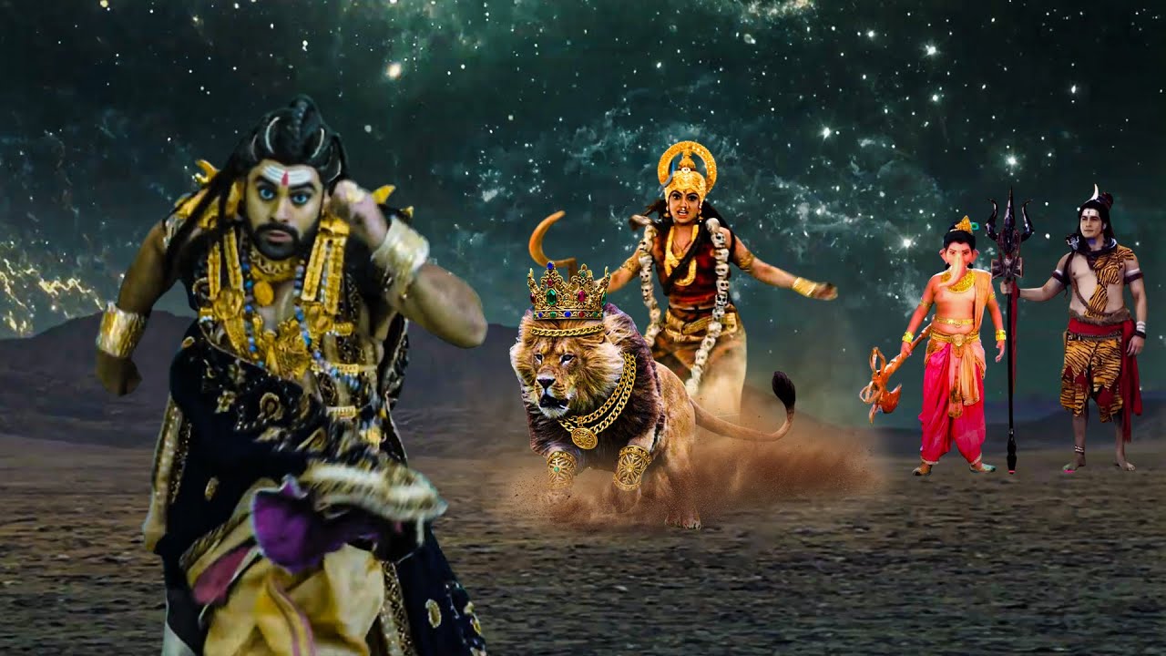जब माता और उनके शेर ने भण्डासुर को कुत्ते की तरह दौड़ा लिया | Vighnaharta Ganesh | Jai Ganesh