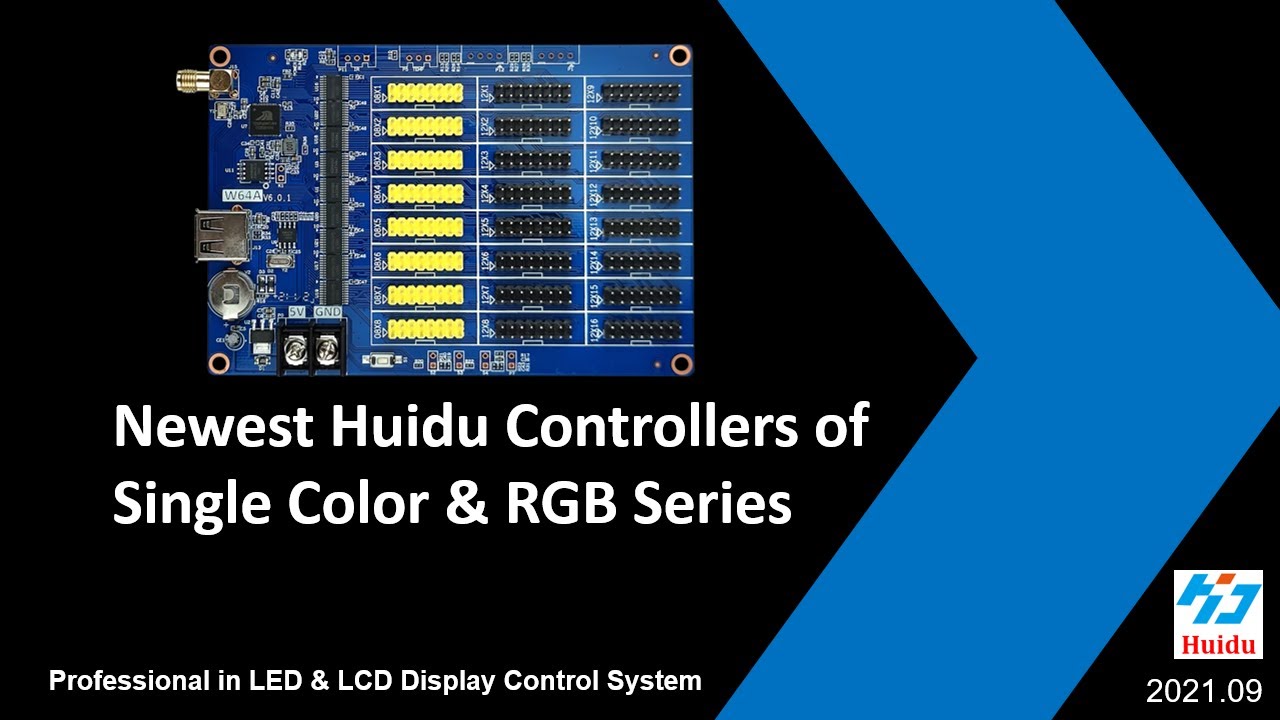 Newest Huidu Controllers of Single Color and RGB series card