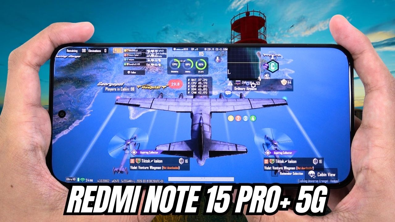 Redmi Note 15 Pro PLUS 5G Test Game PUBG Mobile Max Setting | Snapdragon 7s Gen 4