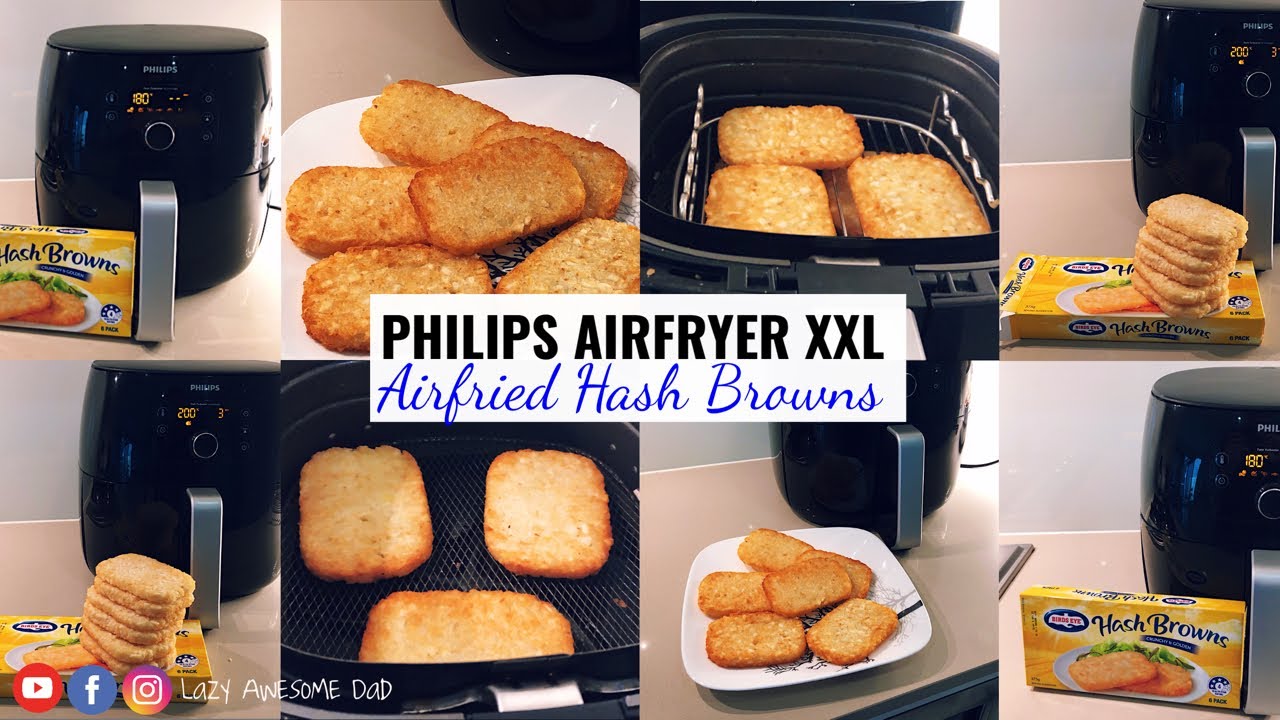 How long and what temperature to Airfry Frozen Hash Browns in Philips AirFryer XXL Avance