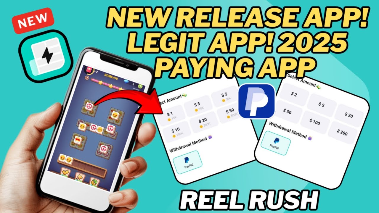 REEL RUSH DAILY | NEW PAYING APP! | NEW RELEASE APP! | LEGIT PAYING APP 2025 | EARNING APP PAYPAL.