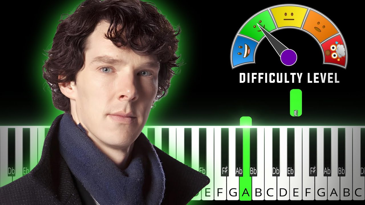 Sherlock BBC - Opening Theme | EASY MEDIUM Piano Tutorial + Sheet Music (PDF)